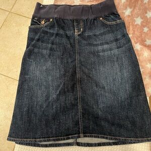 GAP 1969 Blue Jeans Knee-Length Maternity Skirt (1-051)